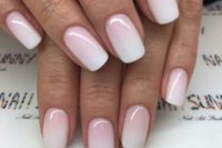 10 ombre pink and white nails for a frosty look of your nails, ombre is a hot trend