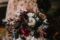 dark and moody wedding bouquet