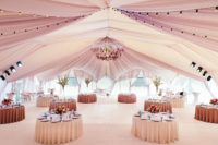 all pink wedding tent design