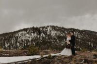 07 The snowy landscape became a wonderful backdrop for their nuptials and portraits