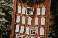 rustic-looking seating chart