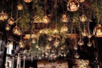 an enchanted forest wedding reception space looks very charming