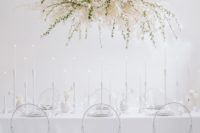 minimalist overhead wedding decoration