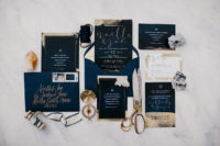 gorgeous black-gold invitation suite