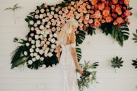 tropical wedding backdrop