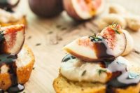 06 fig and cashew cheese canape with soy sauce are amazing for fall weddings