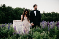 For her second look, the bride added a celestial sher overdress to make it very dreamy