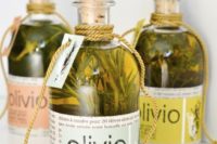 10 make your own herb infused olive oil and pour it in bottles to make cool and tasty wedding favors