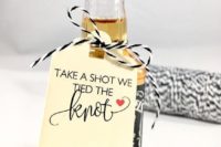 18 alcohol bottles with fun labels are right what you need as many guests will love drinkable favors