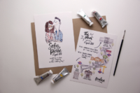 18 illustrated wedding invitations are very whimsy, catchy and can beccome your work of art after the wedding