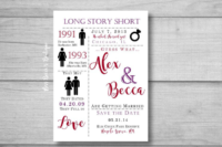 20 a fun save the date telling the story of your relationship in short
