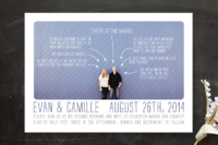 26 a modern wedding invitation with funny touches – their love story told in comments to the pic