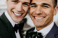 01 This retro wedding shoot on a ranch is pure elegance and chic, and look at these dapper grooms – aren’t they gorgeous