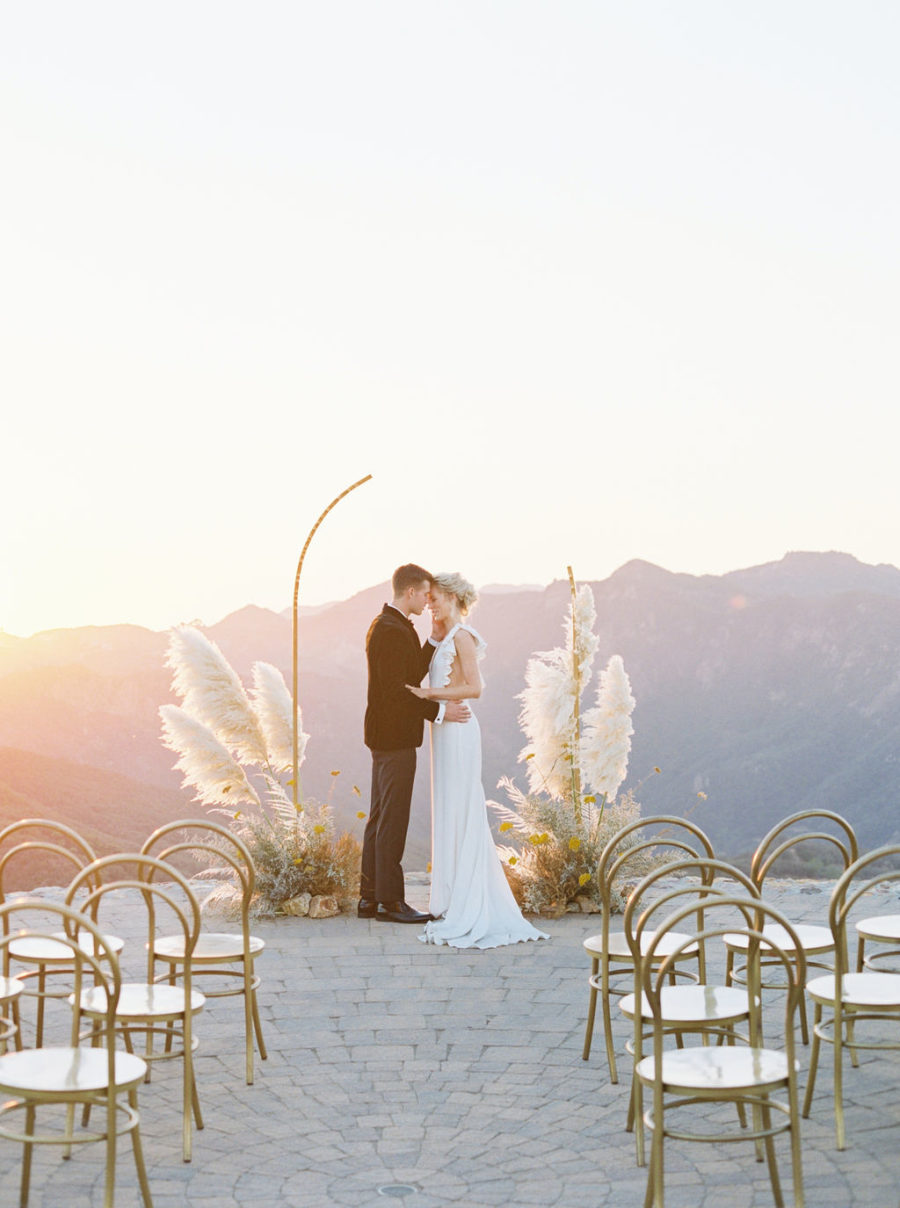 Such a sunlit ceremony space is a gorgeous spot to tie the knot