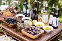 13 let your guests enjoy various kinds of oil, olives, nuts and dried fruits, serve oil dips and breads