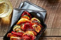 20 ratatouille is a cool idea of a main dish, this is a classic French dish of roasted veggies and greenery