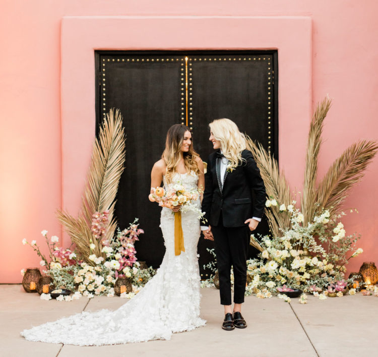 This wedding shoot was done with Moroccan desert meets modern theme and touches of pink and bold black