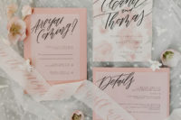 02 The wedding stationery was done in peachy pink and coral, which were the colors of the shoot