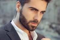 02 a stylish and classic pompadour haircut with a beard always works and looks very elegant