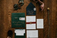 06 The wedding stationery was done in teal, dark green and burgundy to match the season and colors