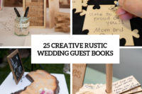 25 creative rustic wedding guest books cover