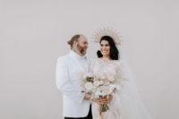 01 This couple went for a pure white wedding with not a single pop of color in Hollywood
