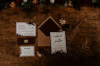 05 The wedding stationary was moody and was done in classic fall colors