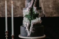 gorgeous geode wedding cake