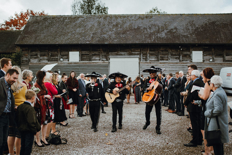 A surprise mariachi band played at the wedding