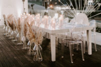 14 The sweetheart table was marked with pampas grass decor