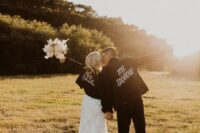 matching black denim personalized jackets with painting and embroidery are super cool