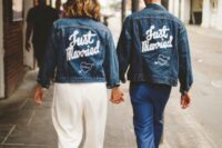 wear a customized denim jacket to get that cool couple’s look that you’ll remember for years