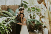 01 This boho wedding shoot was created in Morocco, with lush greenery and in sunset shades