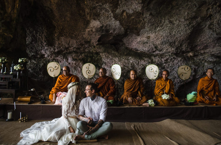 Boho Thailand Wedding Held In A Cave