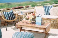 01 This gorgeous bridal shower space featured an ocean view and was inspired by the Mediterranean coasts