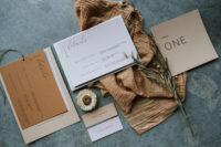 05 The elegant wedding stationery was done in earthy tones and with simple lettering