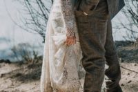 15 you both can wear comfy boots with your wedding outfits and make them a special touch to your attire