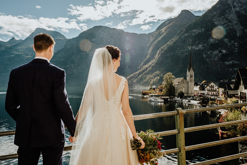 This romantic fall wedding took place in a very special town called Hallstatt, in the Austrian Alps