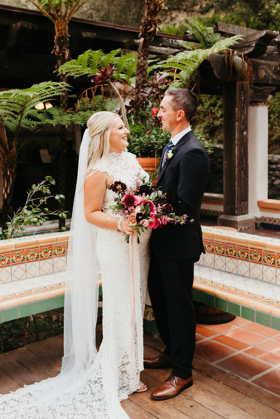 Romantic Wedding With Navy Touches And Bougainvillea