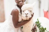 01 This wedding shoot is full of cuteness as there are two super awesome llamas