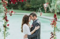 wedding decorated in red and gold