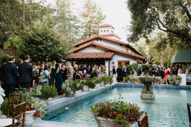 The wedding venue was elegant and chic, and the couple took a full advantage of it