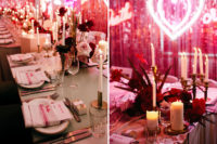 07 The place settings were done simple and modern plus candles in chic candle holders