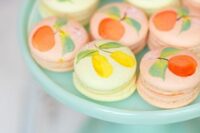 colorful hand painted macarons like these ones will do amazing wedding favors or an alternative to a wedding cake