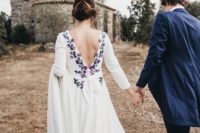 01 This rustic and boho wedding took place in Madrid mountains and the bride was wearing a custom-made wedding dress
