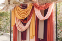 trendy fabric wedding backdrop design