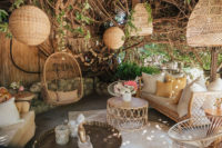 04 The wedding lounge was totally boho, with wicker touches and rattan furniture