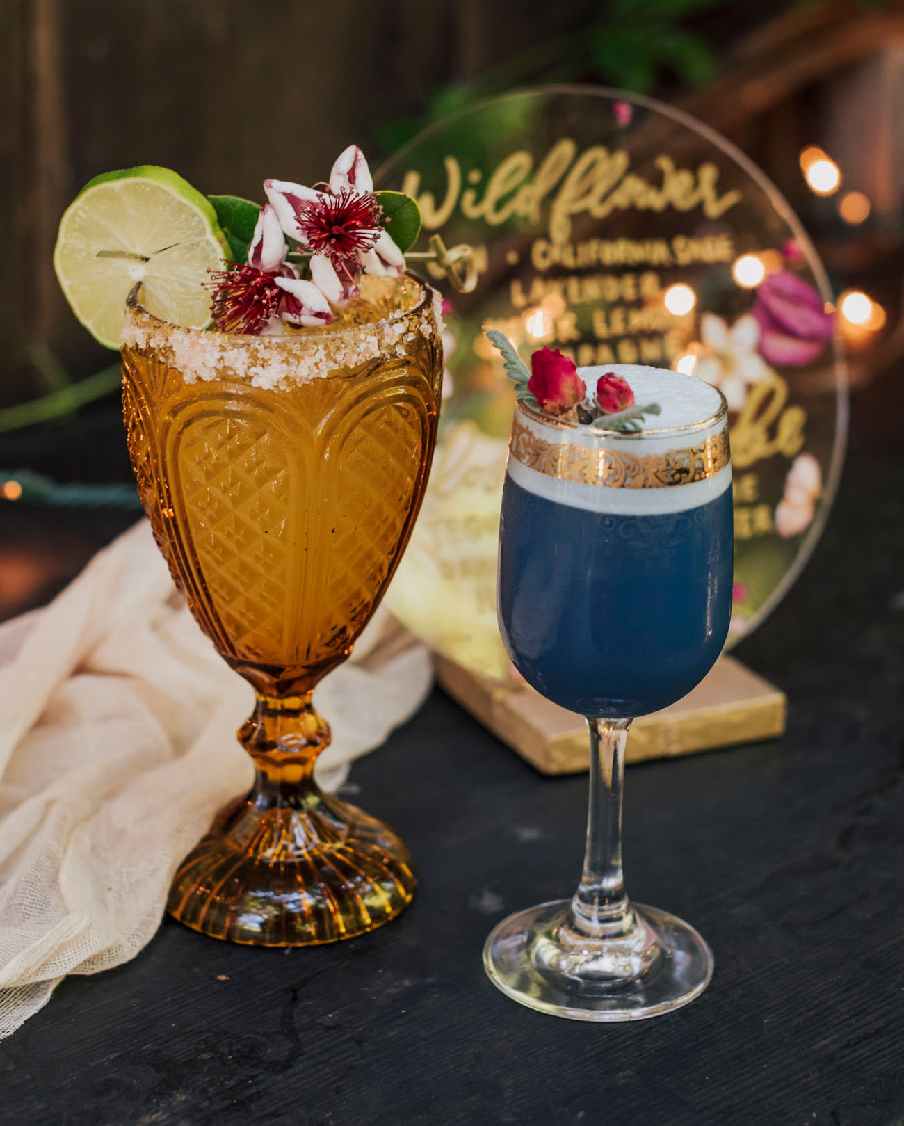 Amazing tropical drinks were mixed right for the wedding shoot