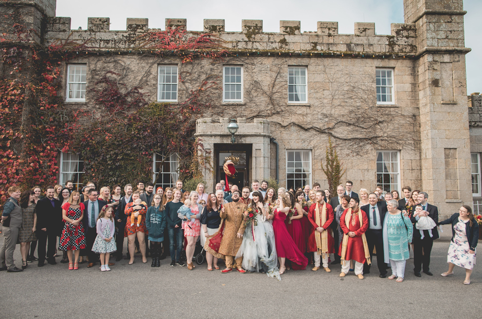 The wedding took place at a castle to fit the bride's love to stories and fantasy books