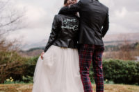 08 Hand painting leather jackets for weddings is a hot and trendy idea
